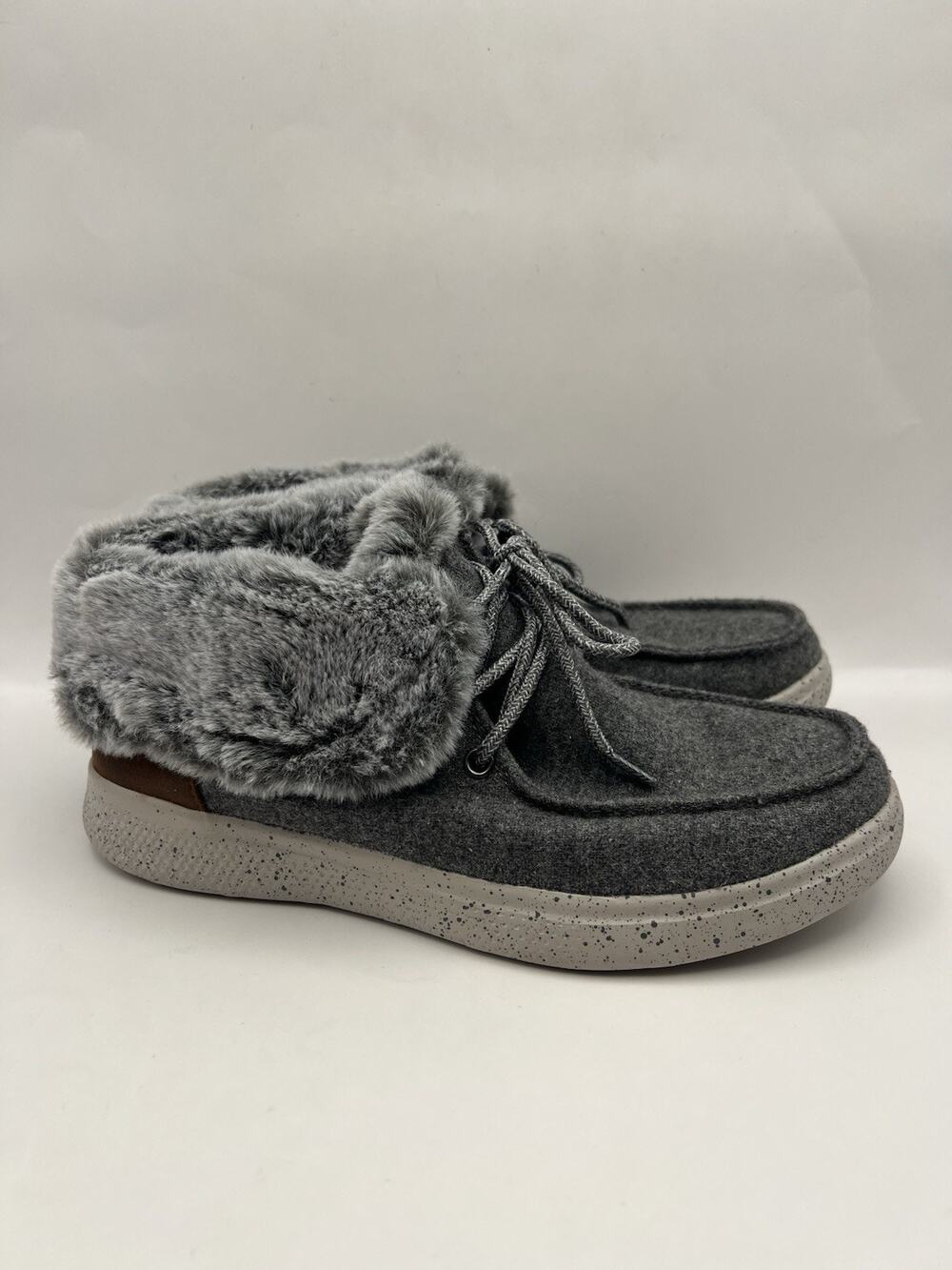 Bobs Skechers Skipper Cotton Tails Chukka Boots Womens Gray Size 6